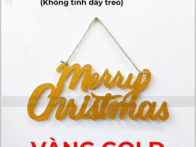 Chữ Merry Christmas 35x14cm [Bằng gỗ - Nhiều màu] CHUGO-18